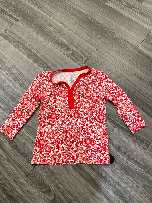 Top Long Sleeve By St Johns Bay In Red, Size: S