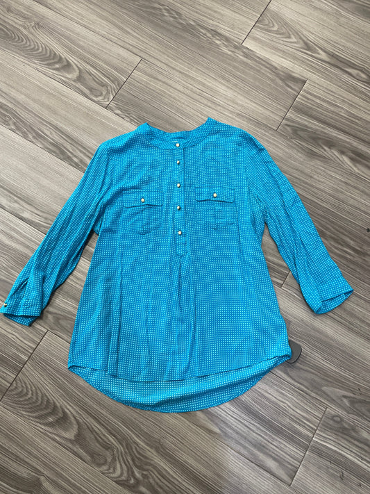 Top Long Sleeve By Stylus In Teal, Size: M