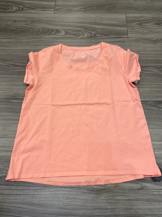 Top Short Sleeve By J. Jill In Peach, Size: M