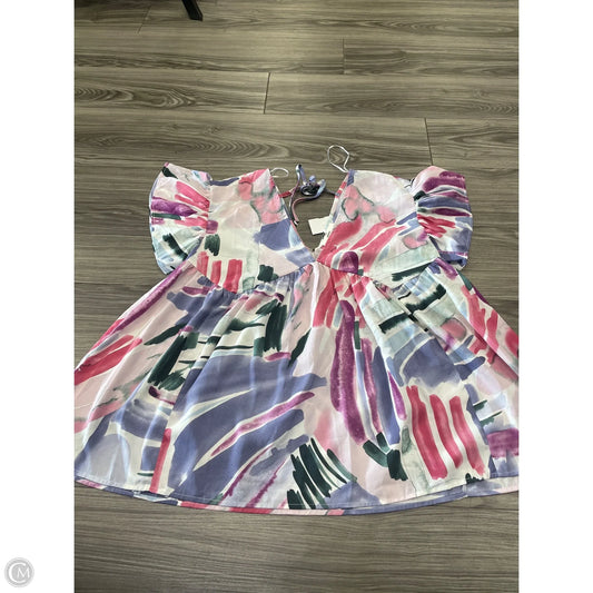 Top Short Sleeve By Entro In Multi-colored, Size: L