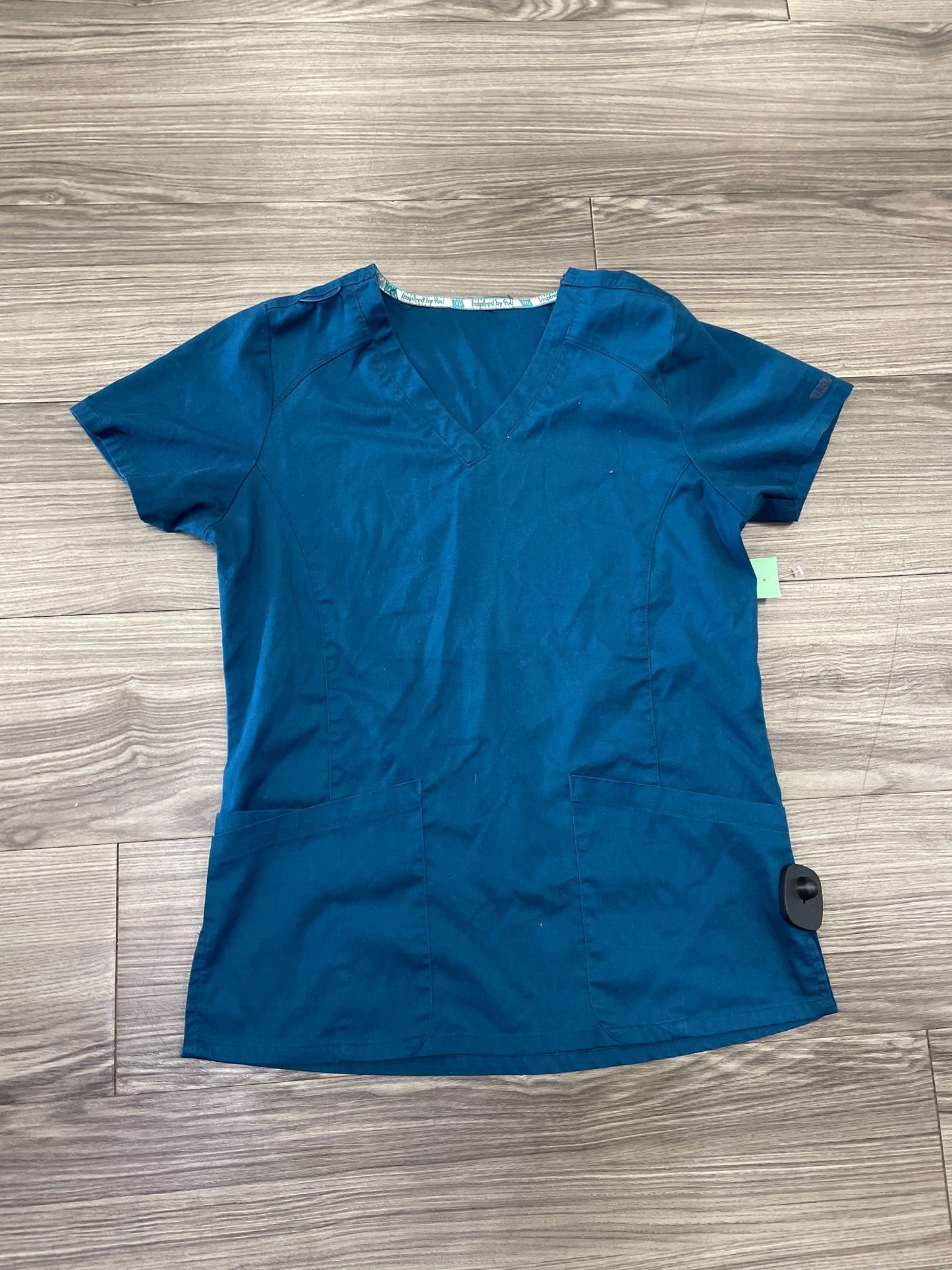 Teal Top Short Sleeve Clothes Mentor, Size S