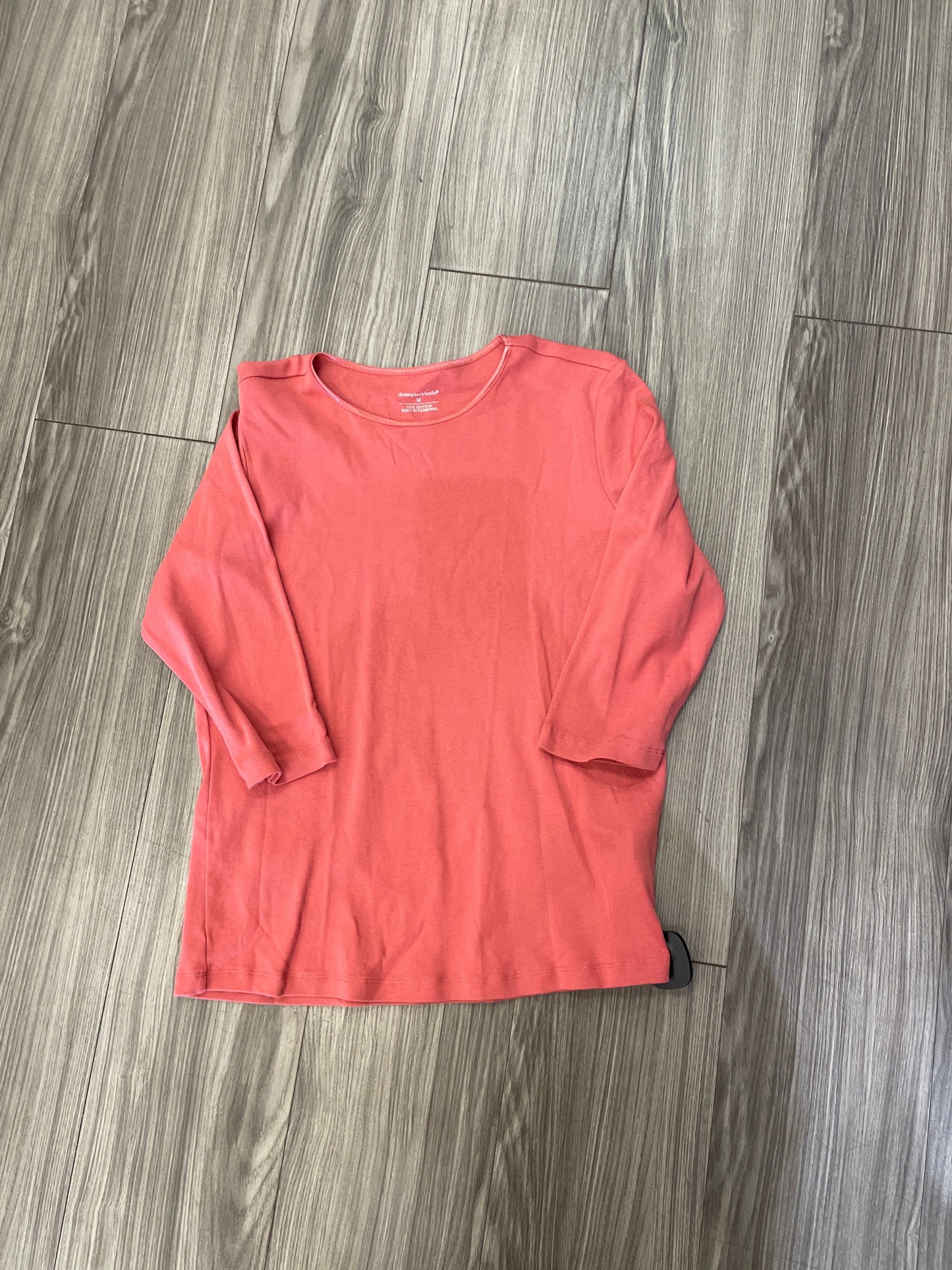Coral Top Long Sleeve Christopher And Banks, Size M
