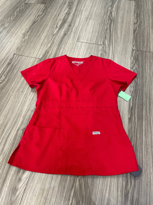 Red Top Short Sleeve Greys Anatomy, Size S