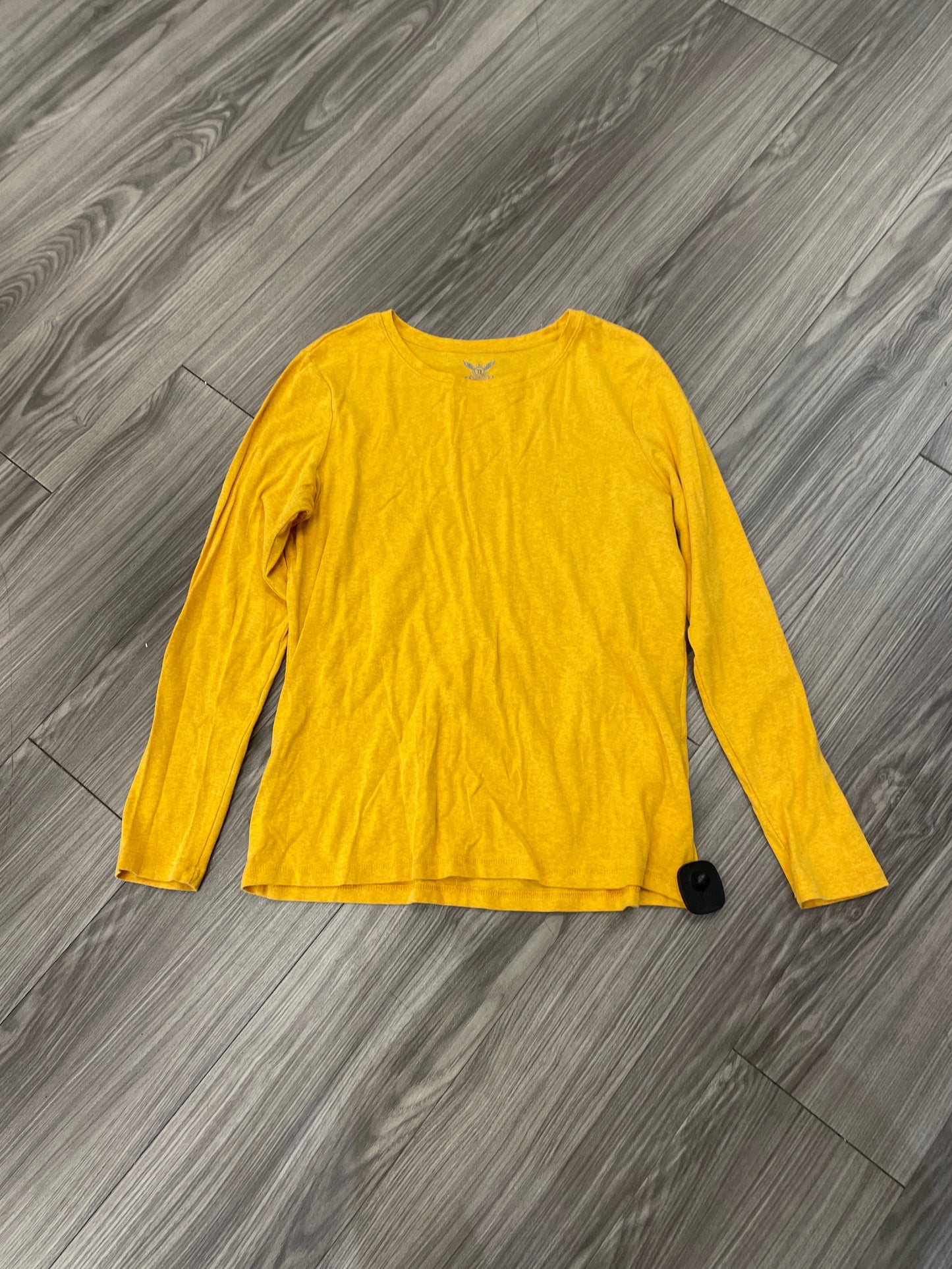 Top Long Sleeve By Faded Glory In Yellow, Size: Xl