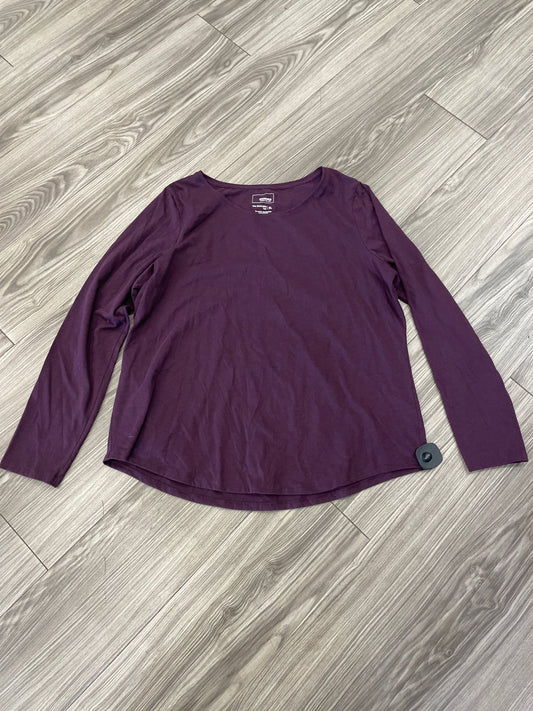 Top Long Sleeve By Sonoma In Purple, Size: Xl