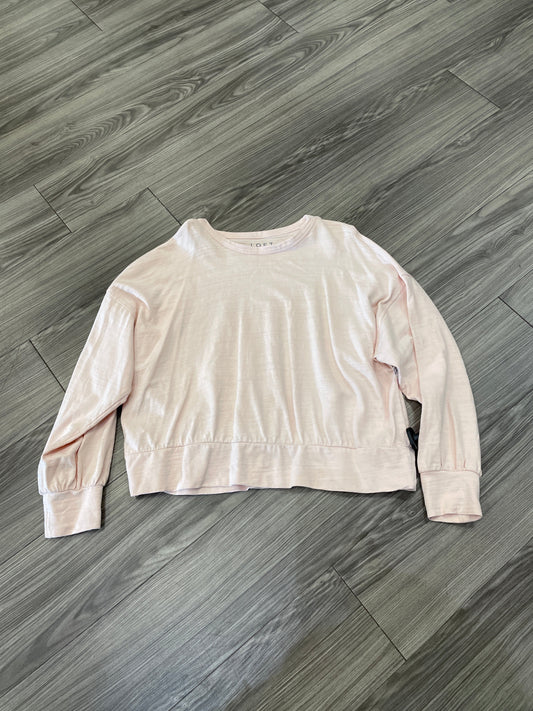 Top Long Sleeve By Loft In Pink, Size: L