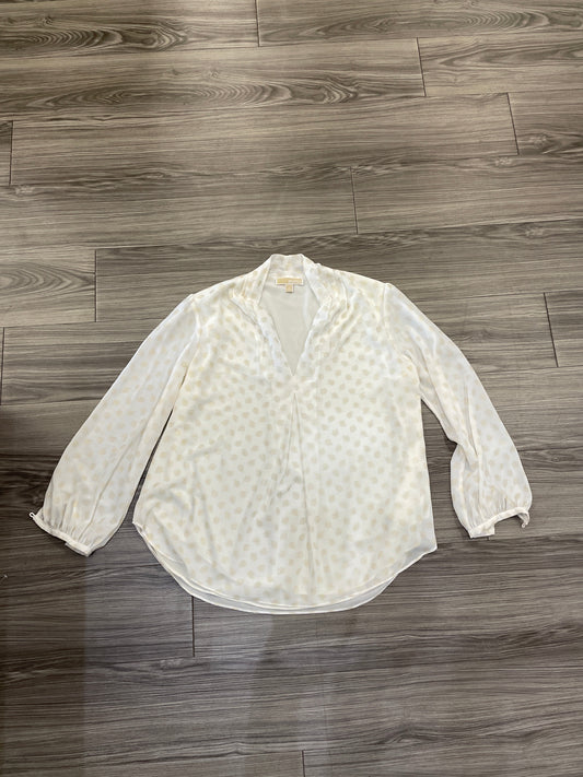 Top Long Sleeve By Michael Kors In Cream, Size: 1x