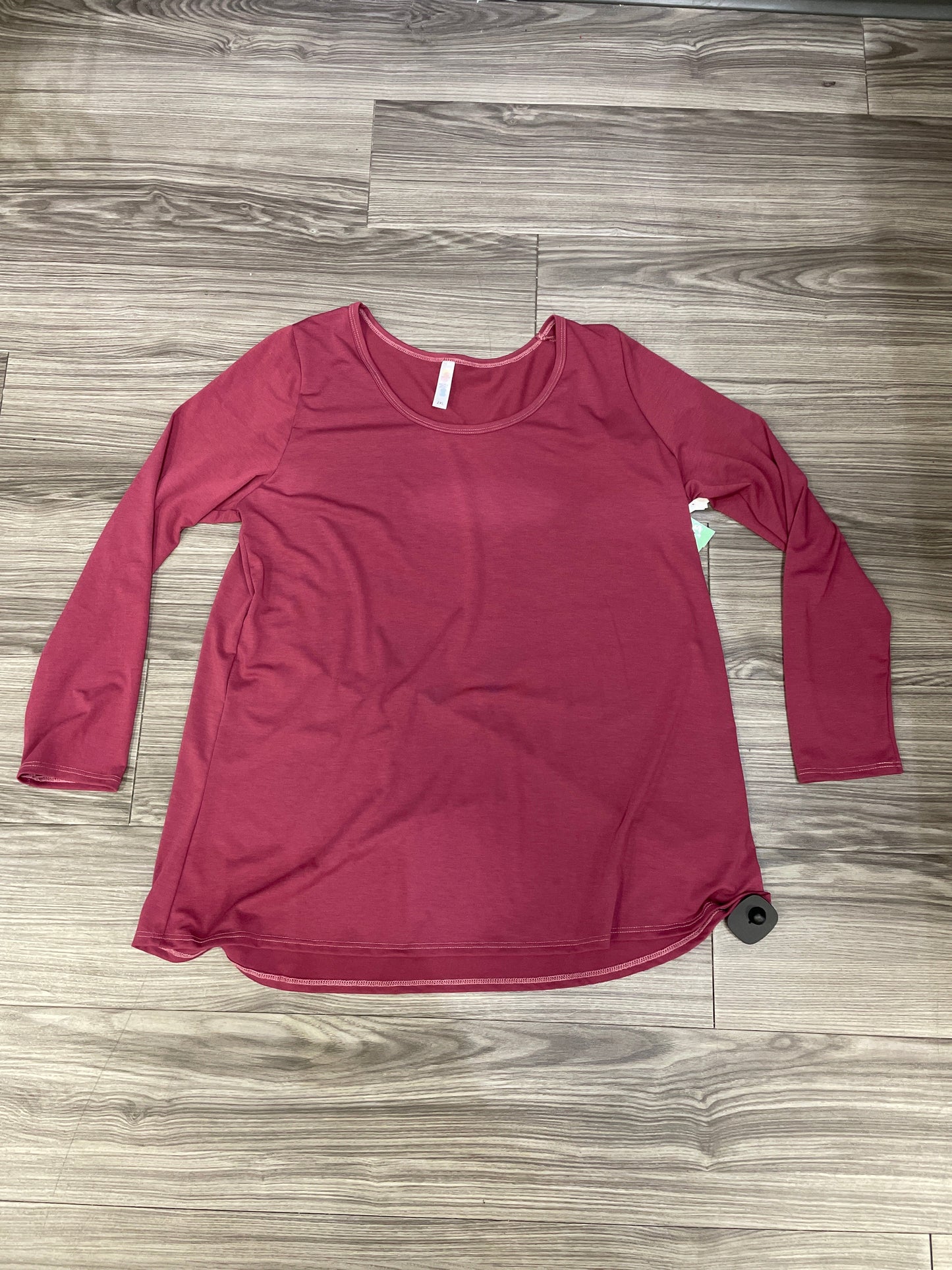 Top Long Sleeve By Lularoe In Pink, Size: 2x