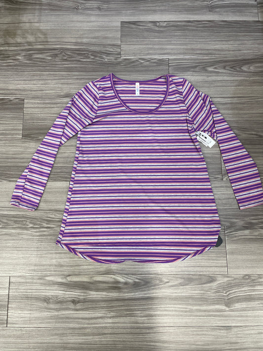 Top Long Sleeve By Lularoe In Striped Pattern, Size: Xl