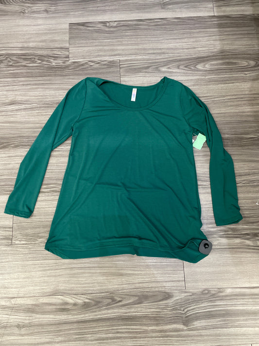 Top Long Sleeve By Lularoe In Green, Size: L