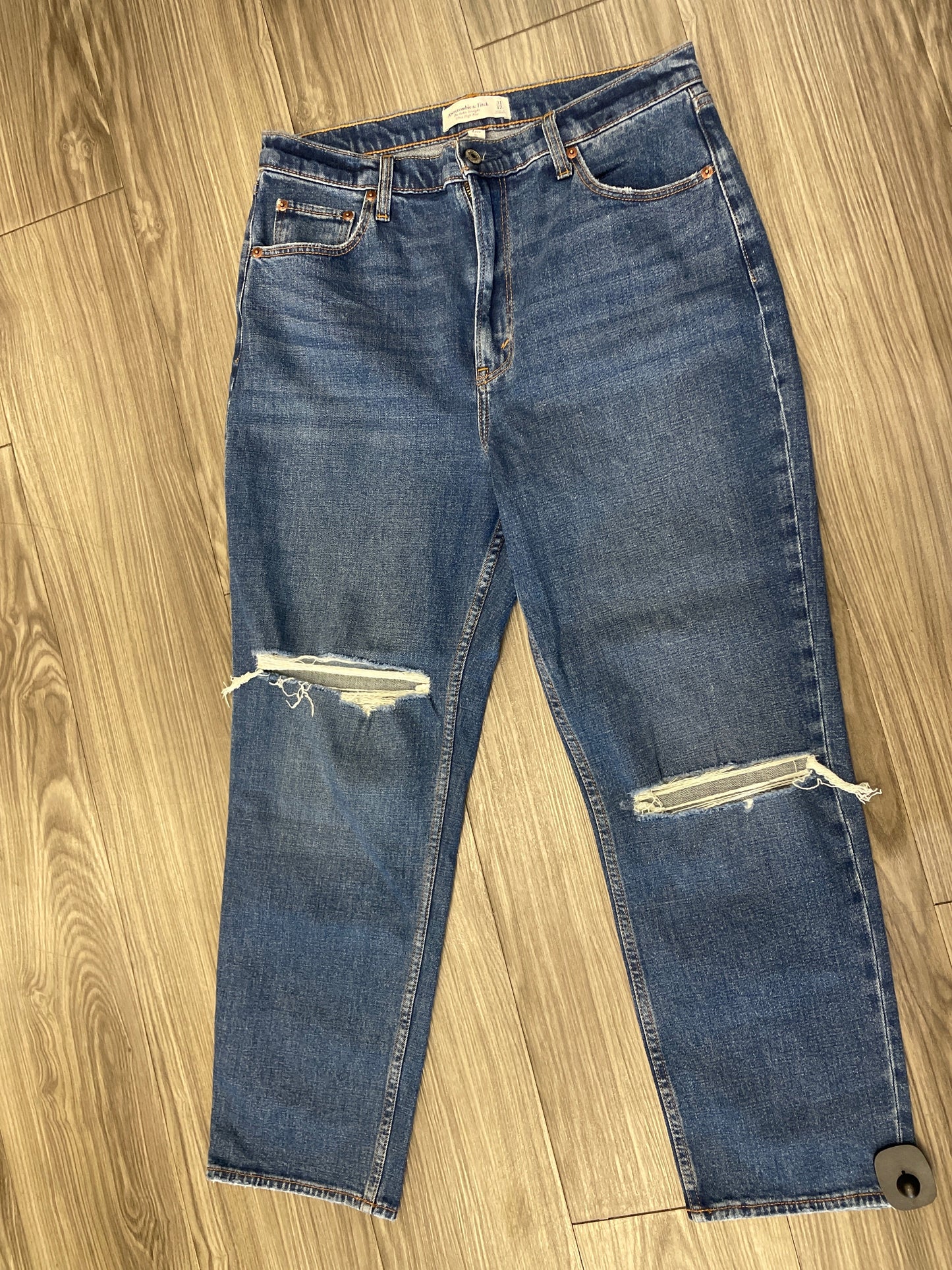 Jeans Straight By Abercrombie And Fitch In Blue, Size: 12