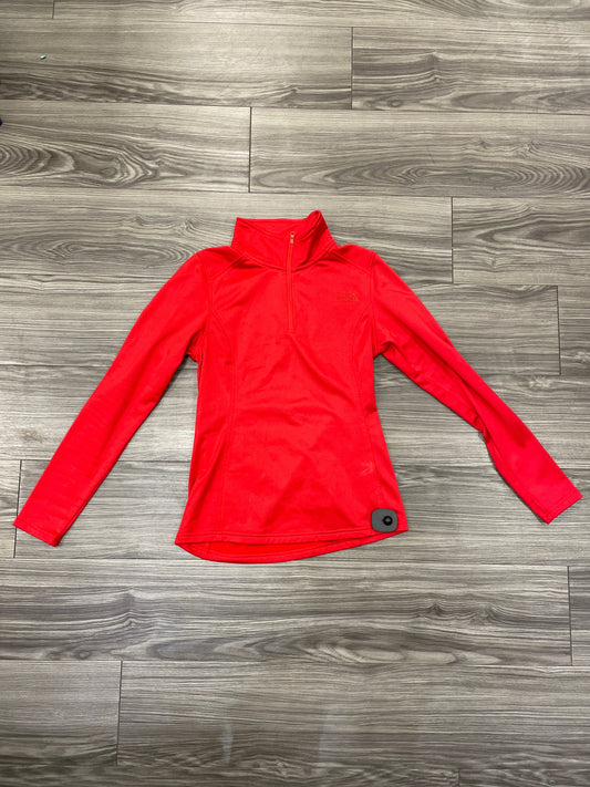 Athletic Top Long Sleeve Collar By The North Face In Red, Size: Xs