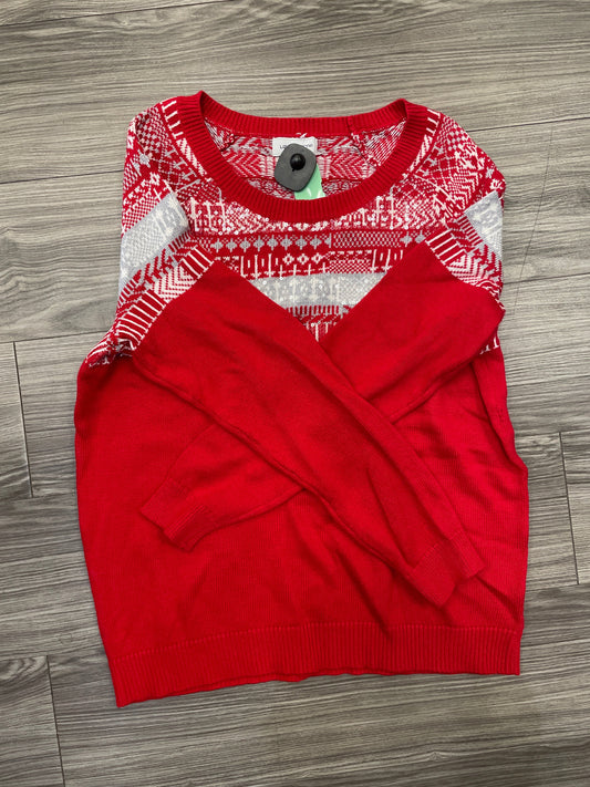 Sweater By Liz Claiborne In Red, Size: Xl