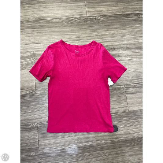 Top Short Sleeve By A New Day In Pink, Size: L