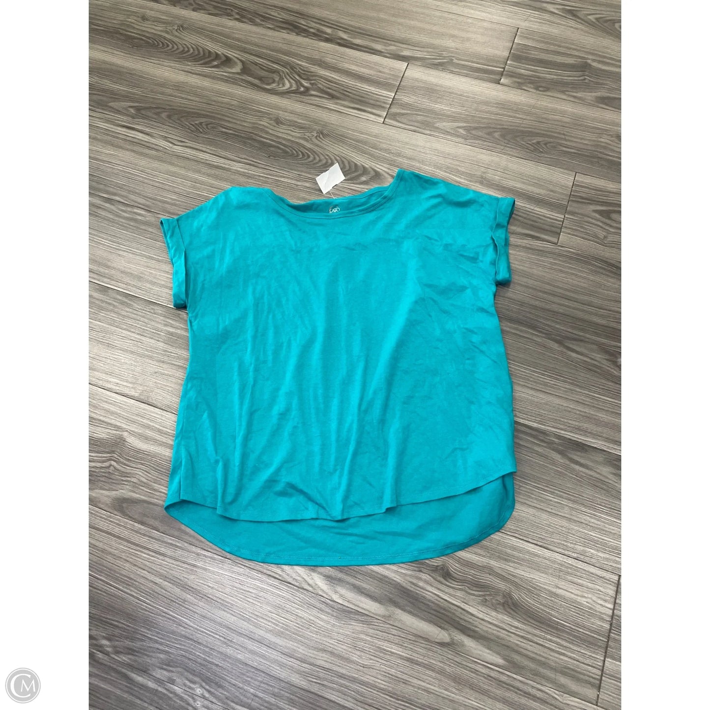 Top Short Sleeve By Cato In Teal, Size: Xl