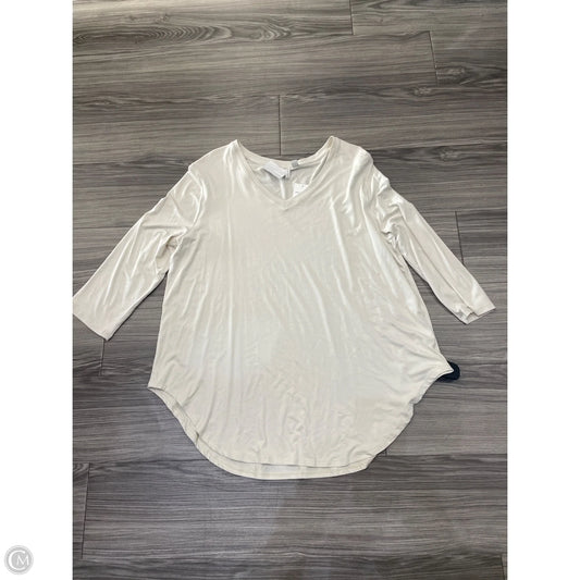 Top Long Sleeve By Cato In Cream, Size: Xl