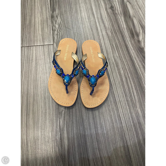 Sandals Flip Flops By Ivanka Trump In Blue & Brown, Size: 7