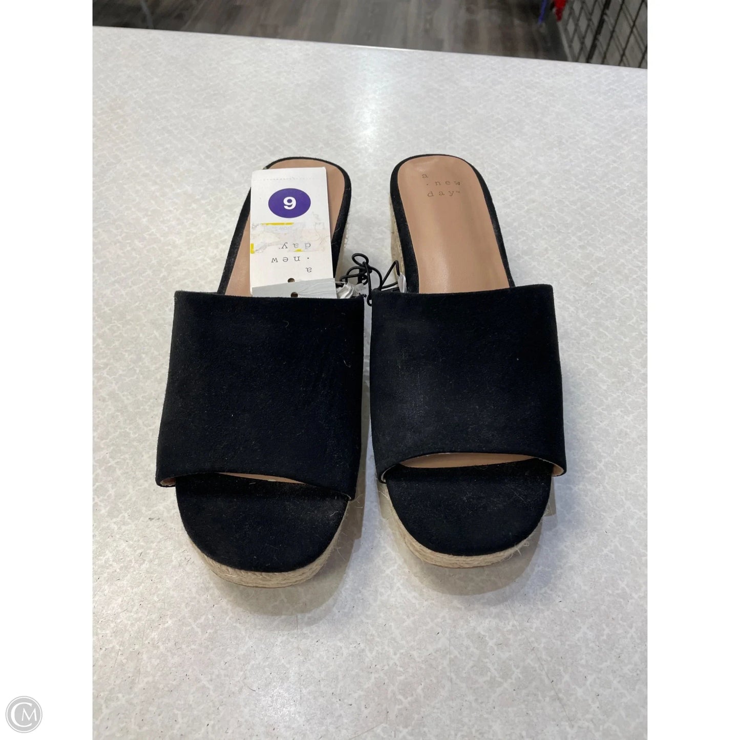 Shoes Heels Wedge By A New Day In Black & Tan, Size: 6