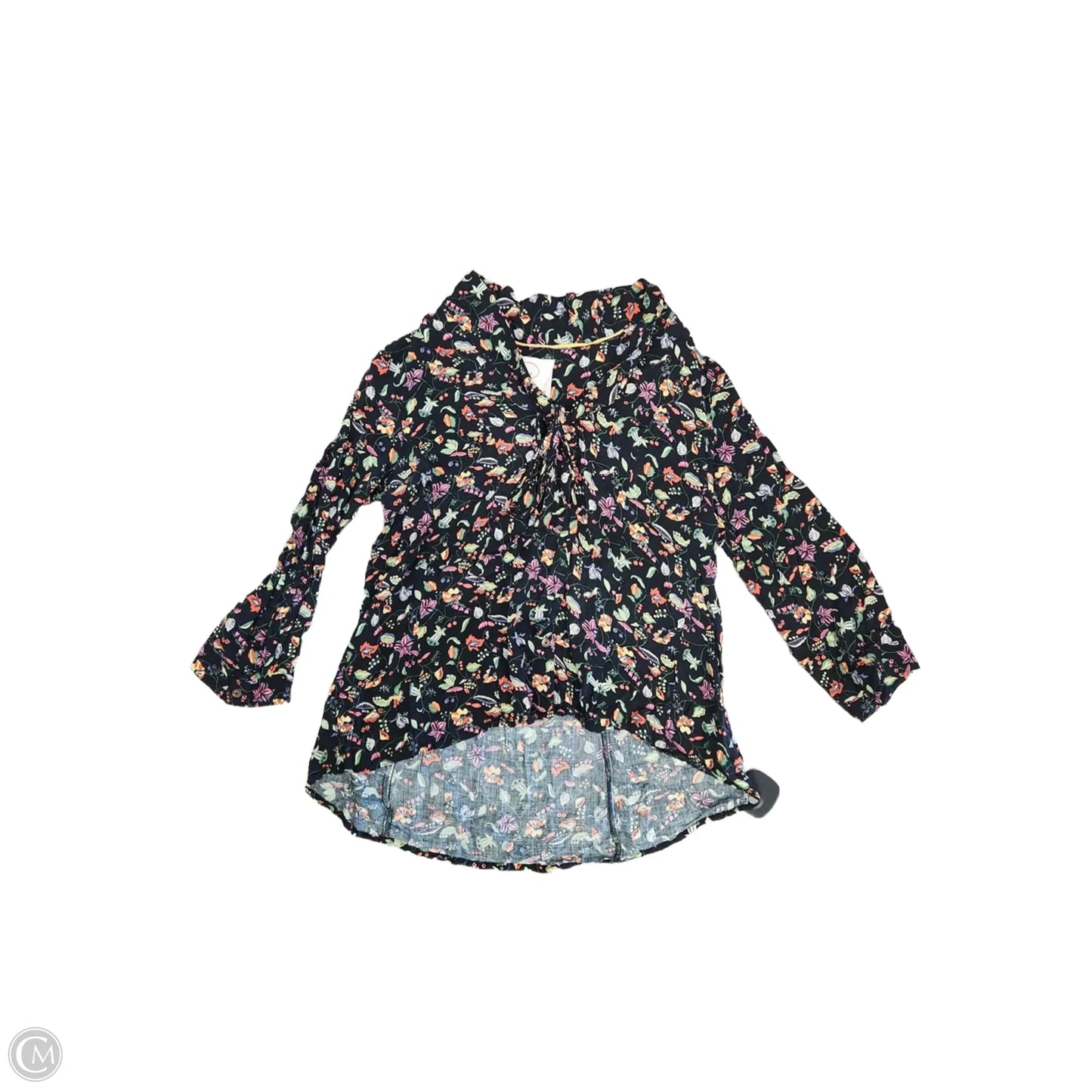 Top Long Sleeve By Anthropologie In Floral Print, Size: S