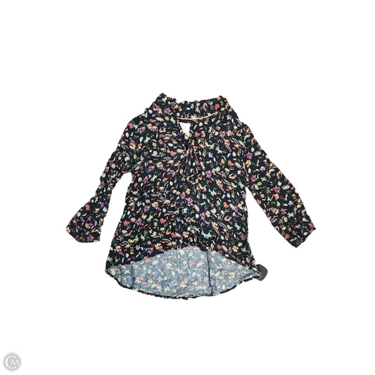 Top Long Sleeve By Anthropologie In Floral Print, Size: S