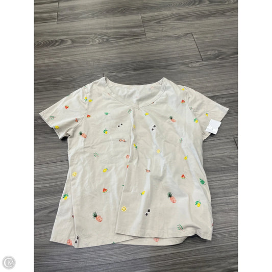 Top Short Sleeve By Old Navy In Tan, Size: L