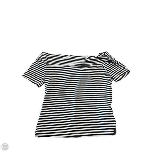 Top Short Sleeve Basic By H&m In Striped Pattern, Size: M