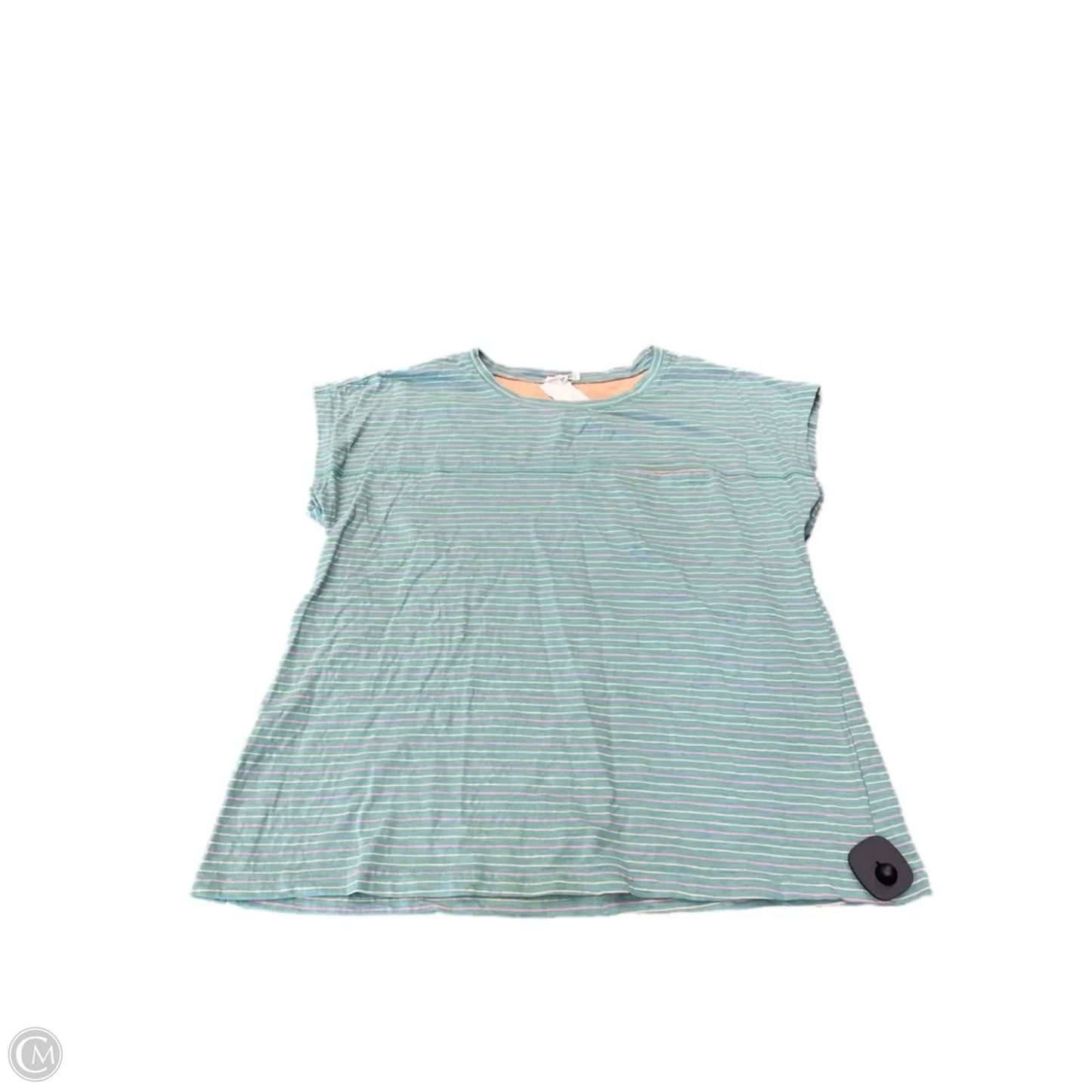 Top Short Sleeve Basic By Cotton Bleu In Teal, Size: M