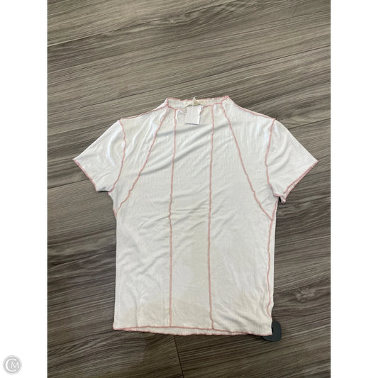 Top Short Sleeve By Clothes Mentor In White, Size: M
