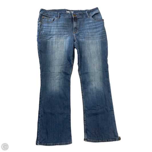 Jeans Boot Cut By Lee In Blue, Size: 22