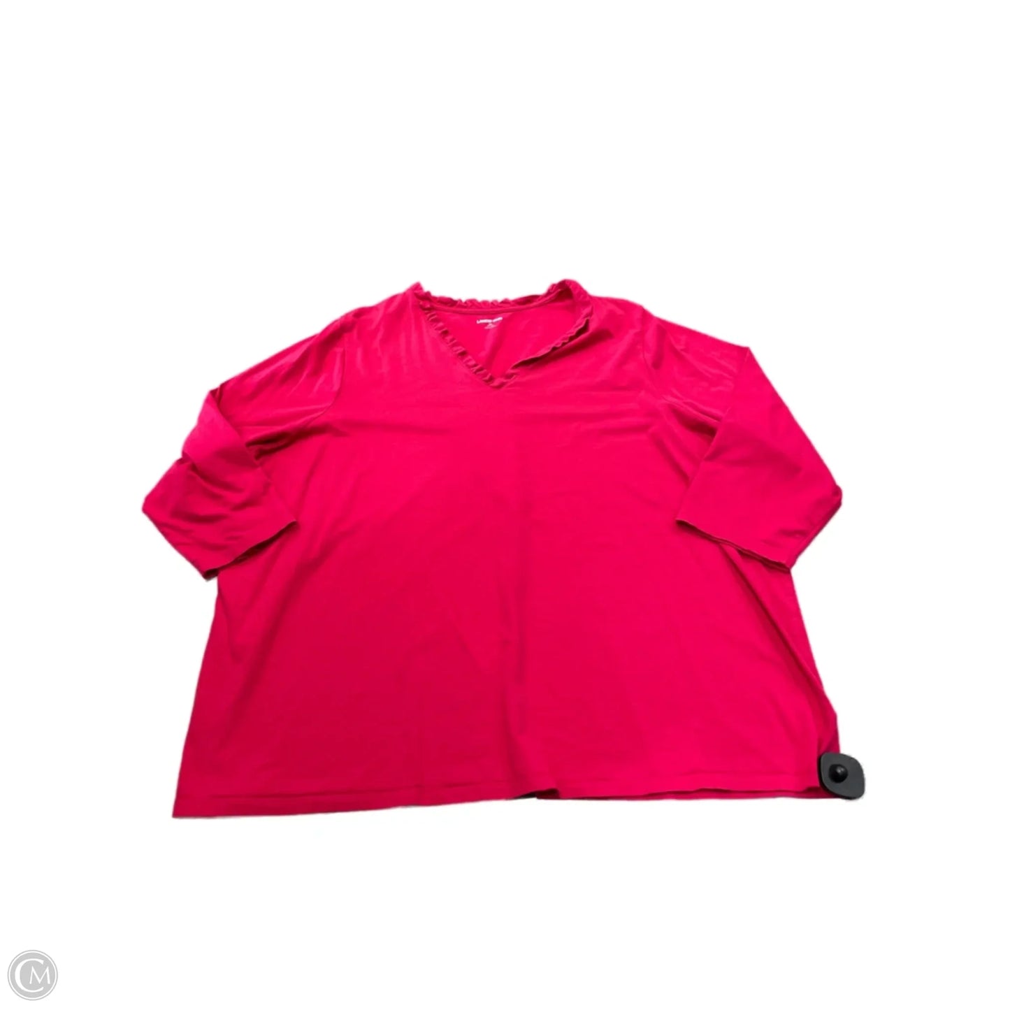 Top Long Sleeve Basic By Lands End In Pink, Size: 3x