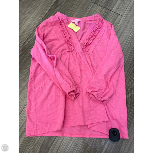 Top Long Sleeve Designer By Lilly Pulitzer In Pink, Size: Xs