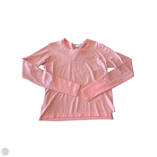 Athletic Top Long Sleeve Crewneck By Lululemon In Pink, Size: 10
