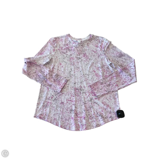 Athletic Top Long Sleeve Crewneck By Lululemon In Tie Dye Print, Size: 6