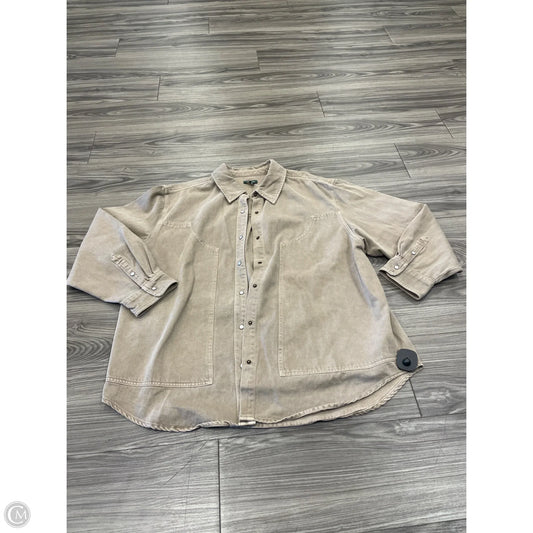 Jacket Denim By Wild Fable In Brown, Size: Xxl