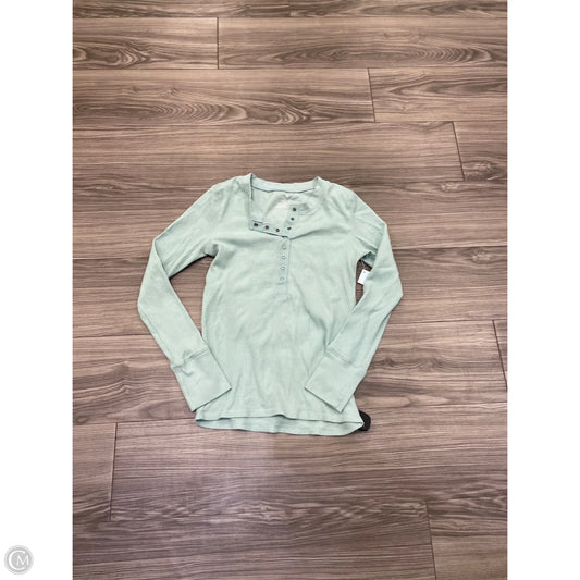 Top Long Sleeve Basic By Aerie In Teal, Size: S