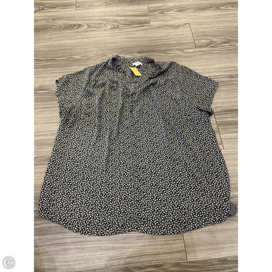 Top Short Sleeve Basic By Croft And Barrow In Black, Size: 2x