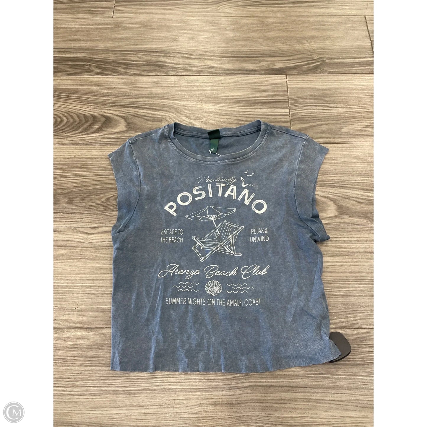 Top Short Sleeve Basic By Wild Fable In Blue, Size: M