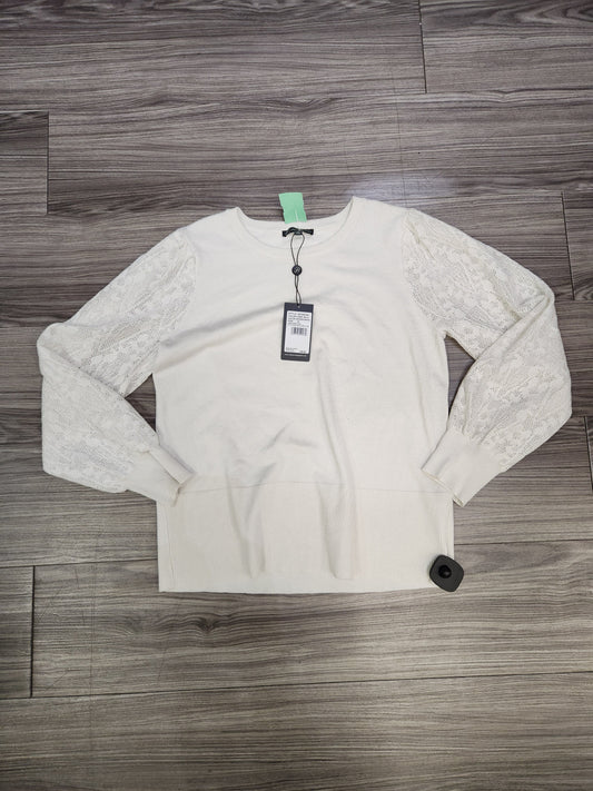 Sweater By Adrianna Papell In White, Size: M