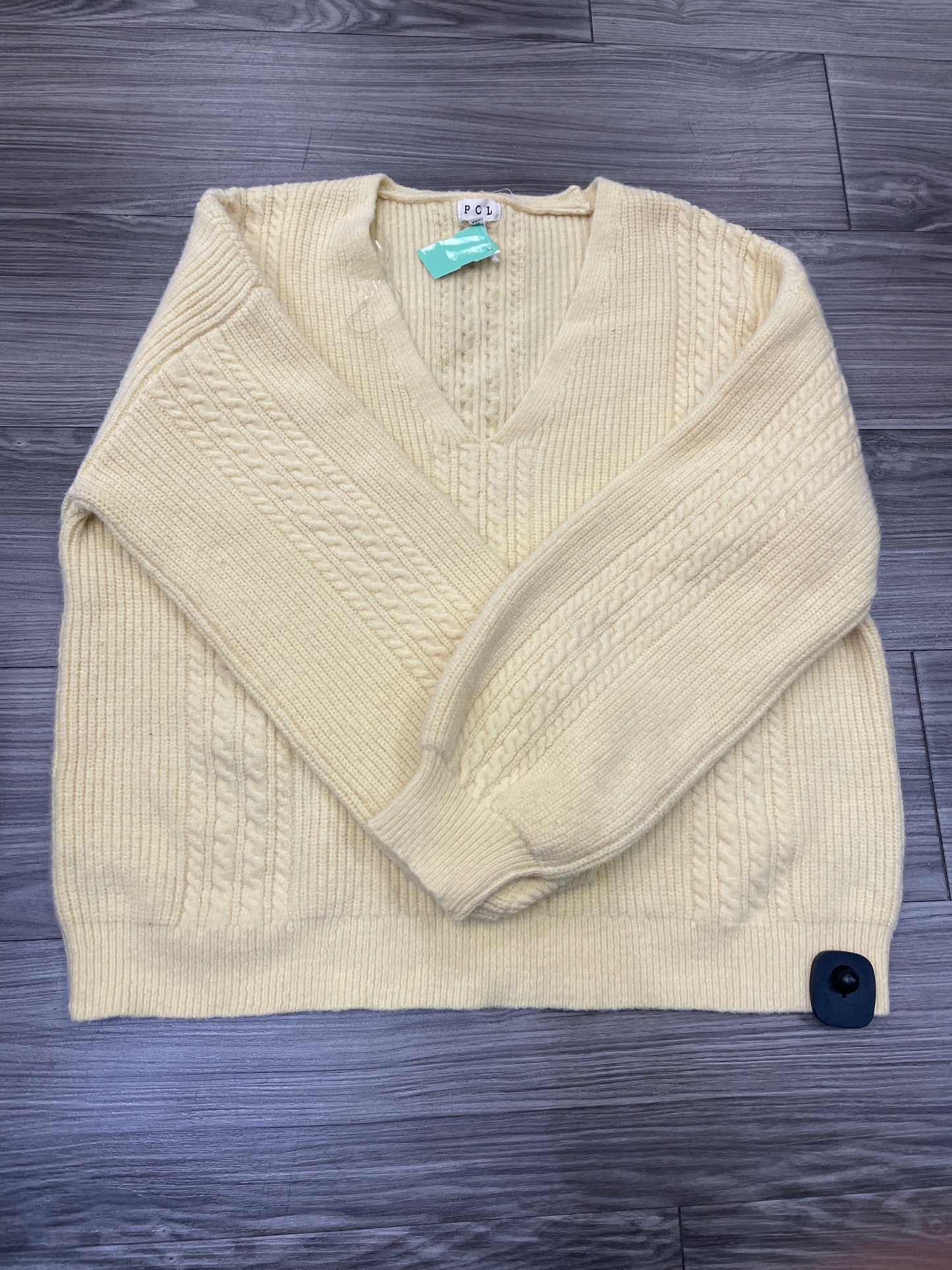 Sweater By Pol In Yellow, Size: L