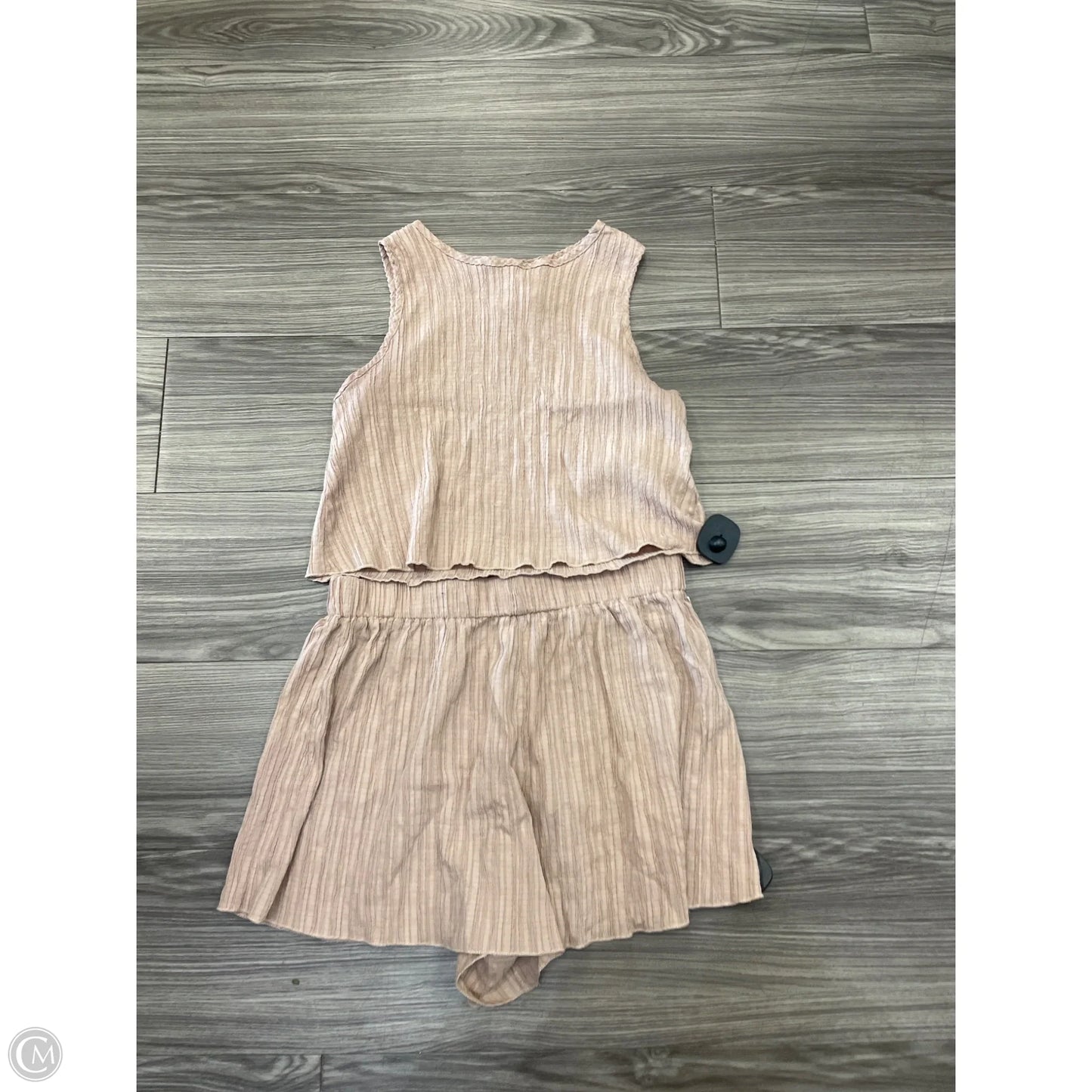Top 2pc Short Sleeve By Shein In Brown, Size: L