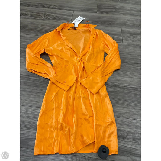 Dress Casual Midi By Zara In Orange, Size: Xs