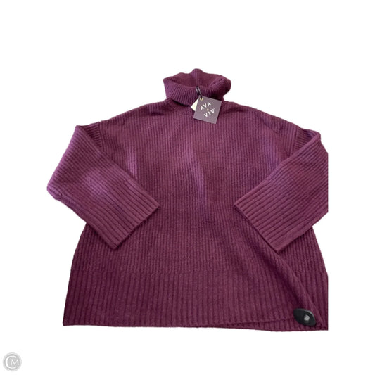 Sweater By Ava & Viv In Purple, Size: 2x