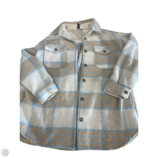 Jacket Faux Fur & Sherpa By Clothes Mentor In Plaid Pattern, Size: M