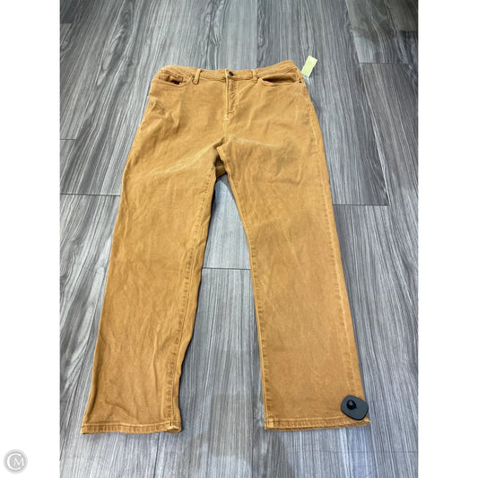 Jeans Straight By Ana In Brown, Size: 18