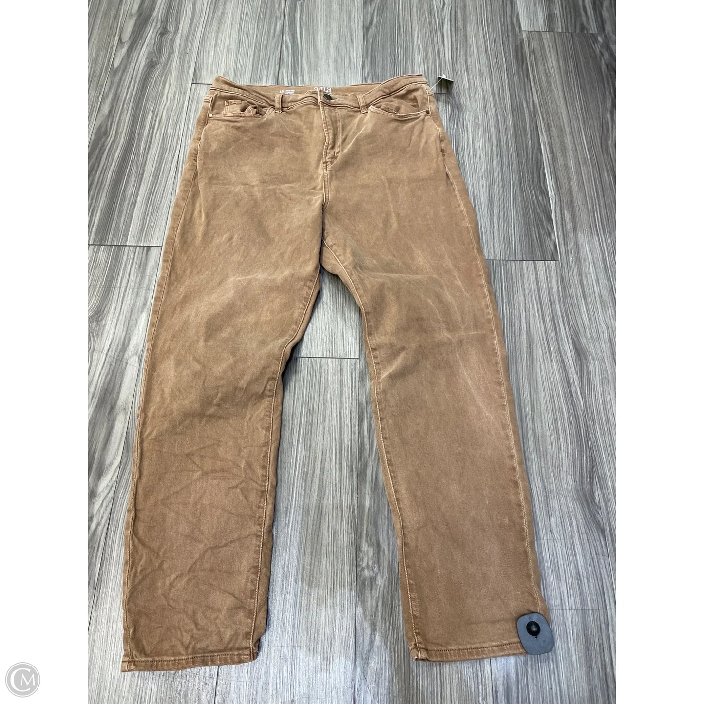 Jeans Straight By Ana In Brown, Size: 18