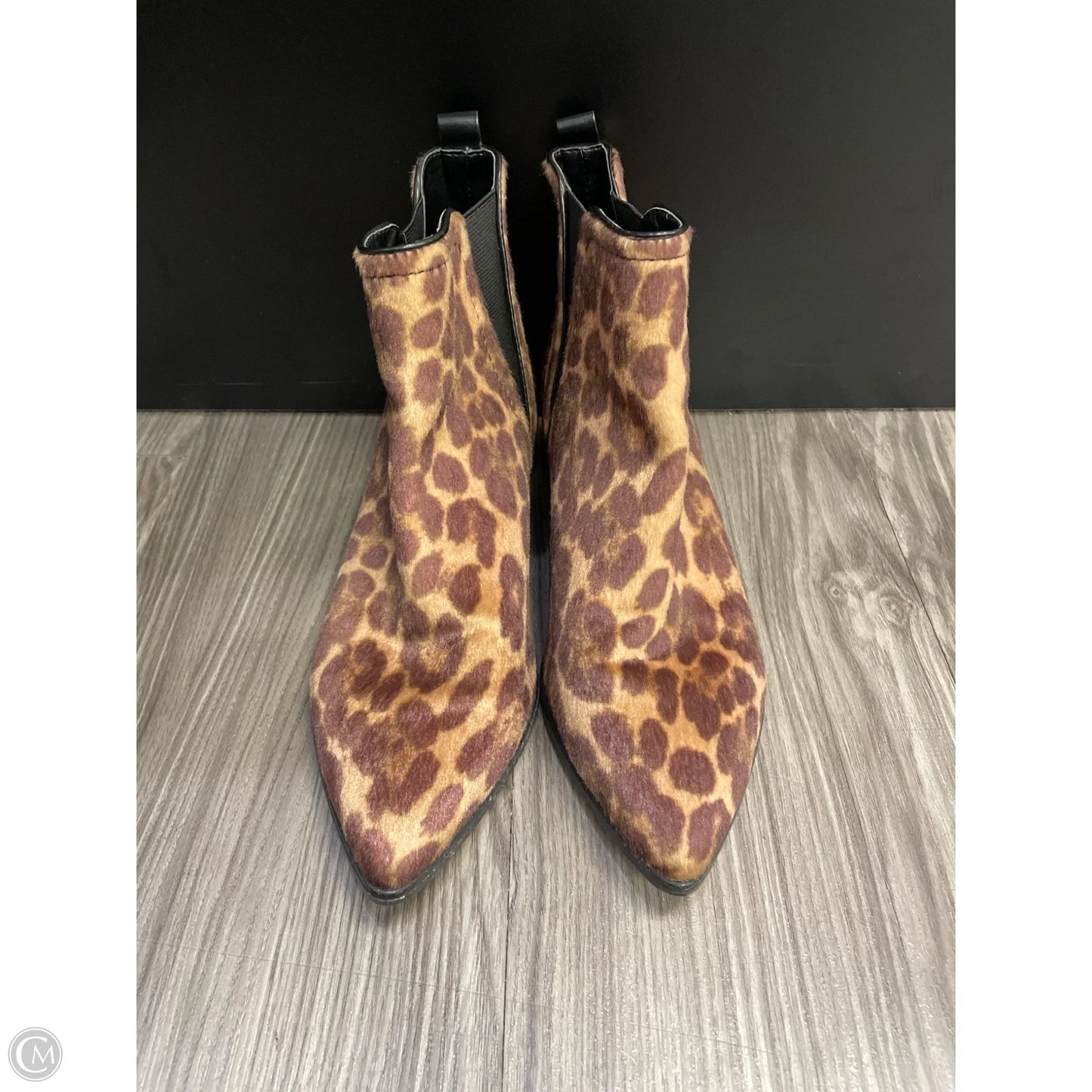 Boots Ankle Heels By Nine West In Animal Print, Size: 7.5