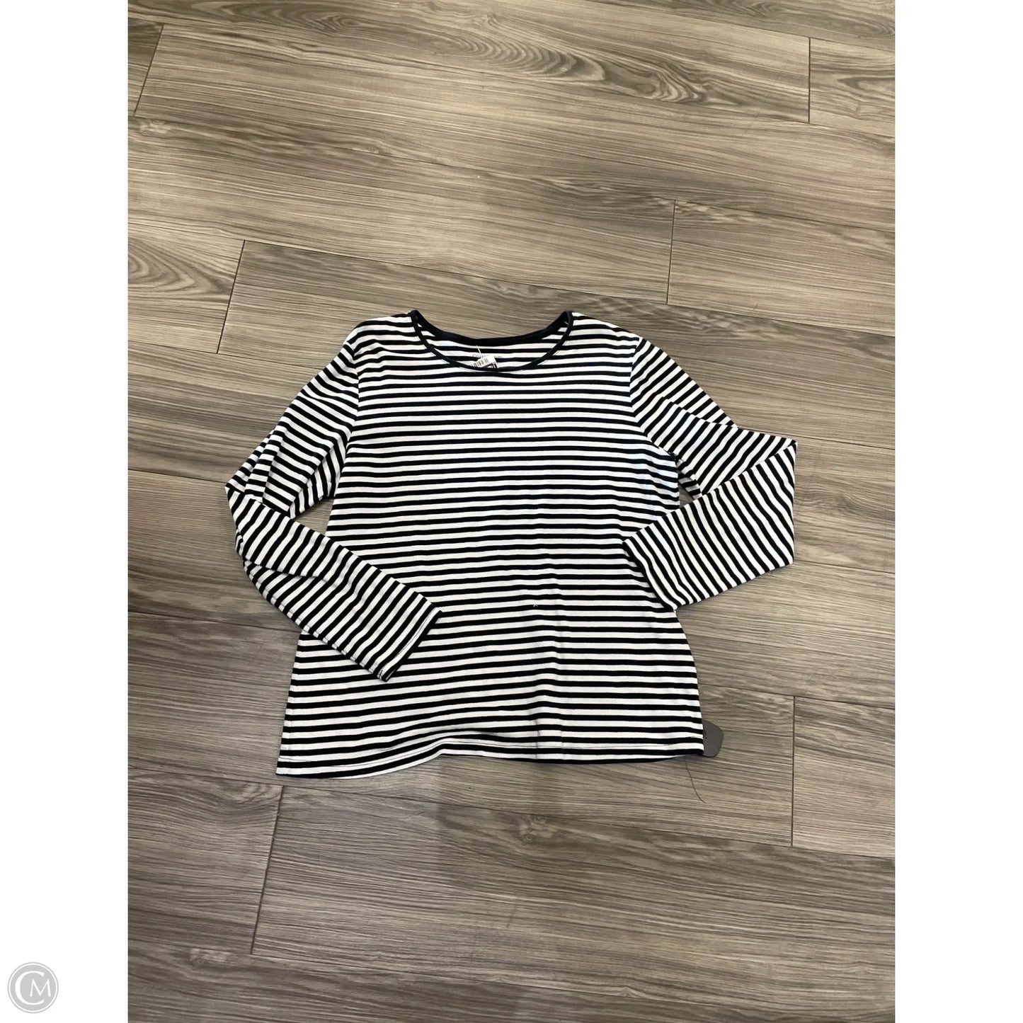 Top Long Sleeve By Croft And Barrow In Striped Pattern, Size: L