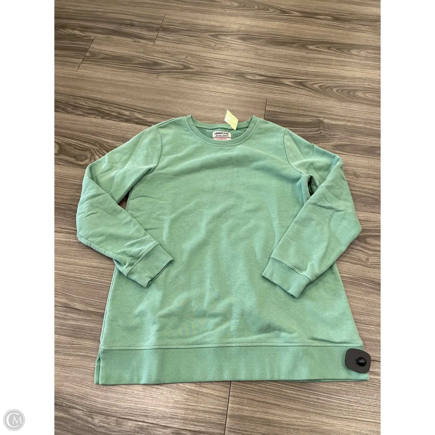 Sweatshirt Crewneck By Lands End In Green, Size: S