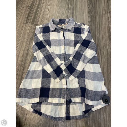 Top Long Sleeve By Soft Surroundings In Plaid Pattern, Size: M