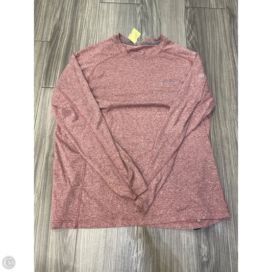 Athletic Top Long Sleeve Collar By Eddie Bauer In Red, Size: M